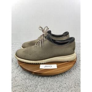 Cole Haan Mens 11.5M 2.ZeroGrand Gray Lined Laser Business Casual Daily Oxford